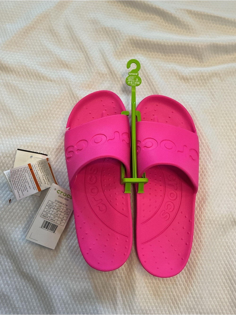CROCS Classic Slide Sandals in Hot Pink